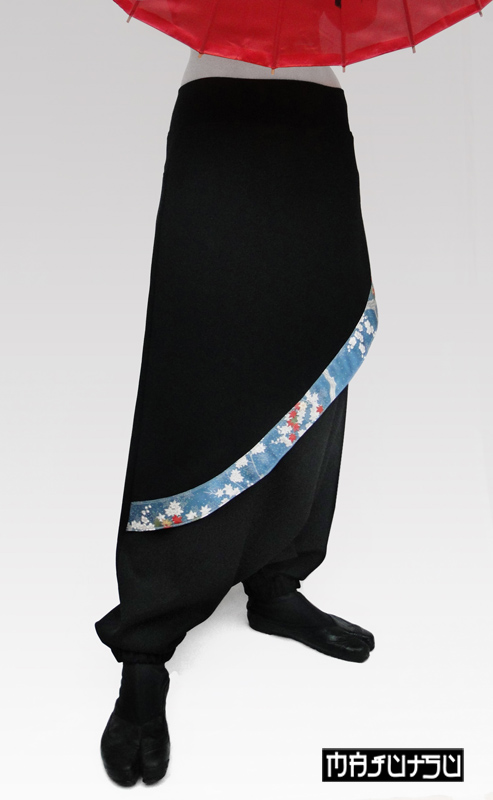 Harem Pants Japanese Kimono Skirt Blue_Pants & Jeans_4.jpg